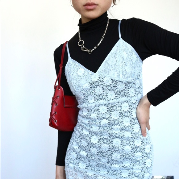 ❄️ 90's Jones New York Baby Blue Mini Dress ❄️ - Picture 1 of 5